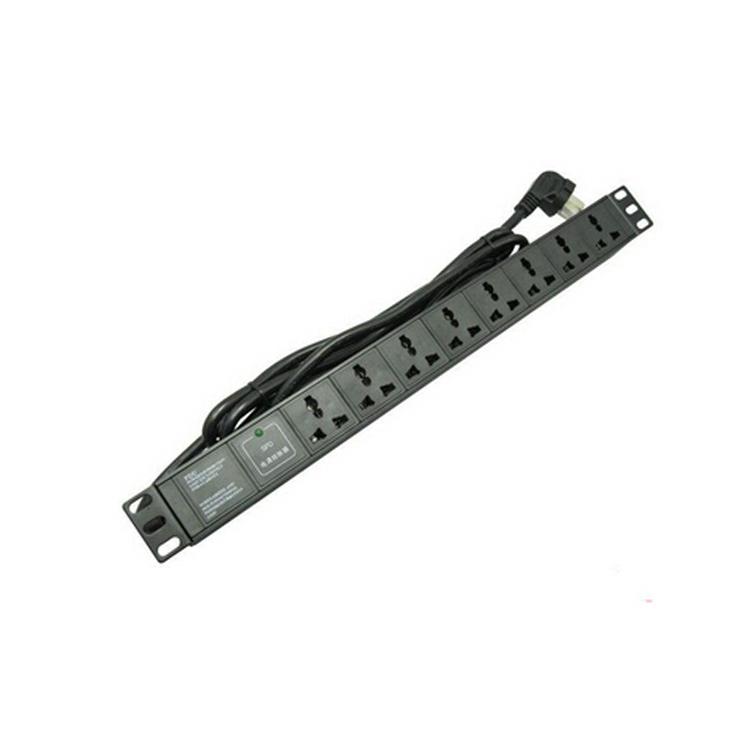 Product International Type Power Distribution Unit Surge Protected Universal PDU in 8 Ways with Switch - Turn-link image