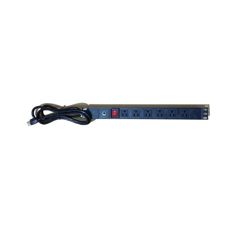 Product USA Type 1U 15A Designated 6 Way Metered Power Distribution Unit for Cabinet 19 - Turn-link image