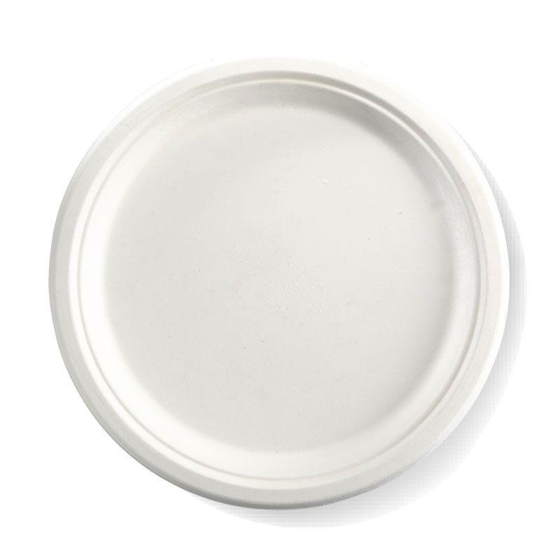 Product 10" White Round BioCane Plates - Bullseye Food Packaging image