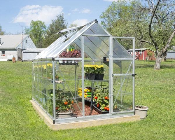 Product Hybrid™ 6 ft. x 10 ft. Greenhouse Clear & Twin Wall Silver Frame | Pal - Canada Greenhouse Kits image