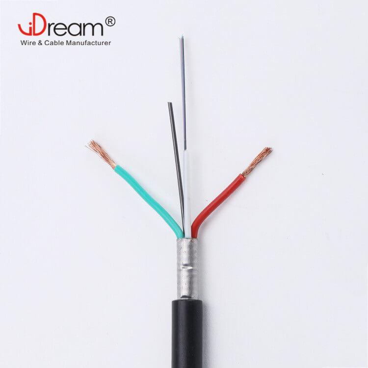 Product Singlemode Photoelectric RVV Composite Fiber Optical Cable with power wires | Fiber Optic | Optical Fiber Cable Manufacturer in China image