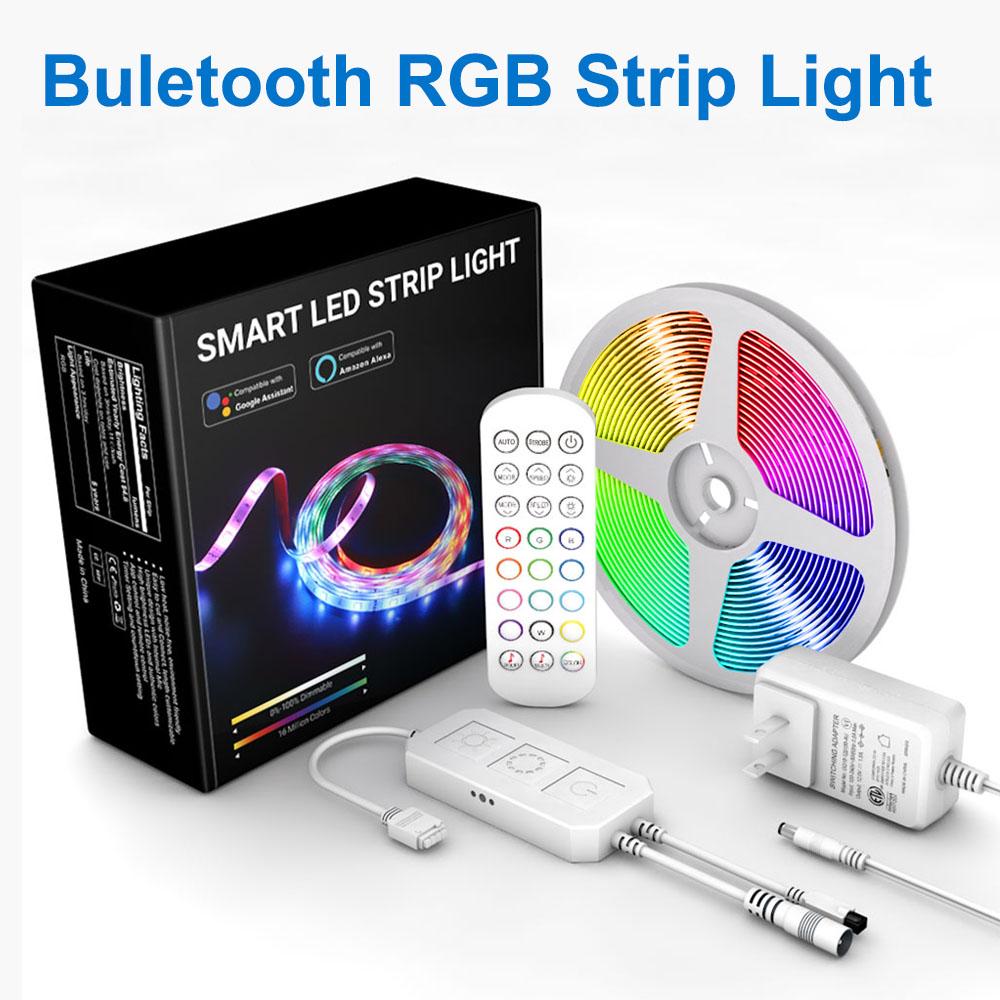 Product buletooth Music RGB Strip Light with Remote App Controlled 5M 10M Color Changing Waterproof Christmas Led lights Outdoor decoration - Welcome to Smart Lighting Factory image