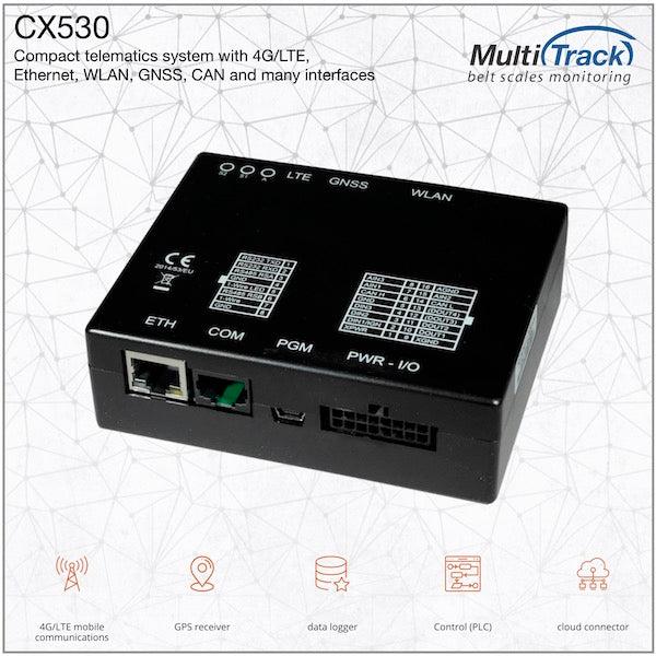 Product CX530 Compact telematics system with 4G/LTE, Ethernet, WLAN, GNSS and  - Multitracklive image