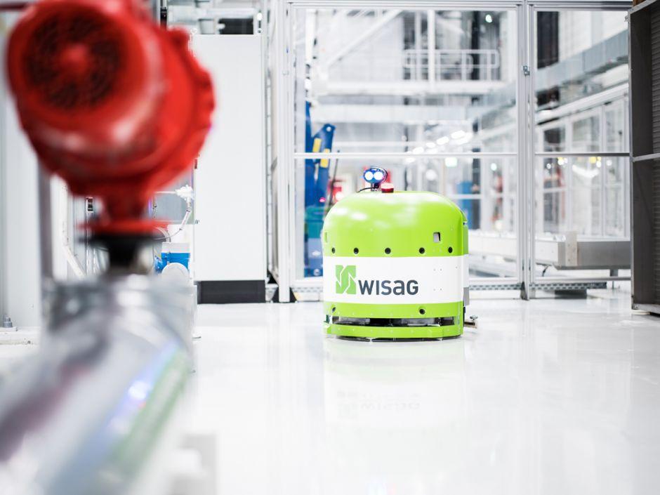 Wisag uses the autonomous cleaning robot RA660 Navi from Cleanfix, at a Munich carmaker - Cleanfix RA660 Navi