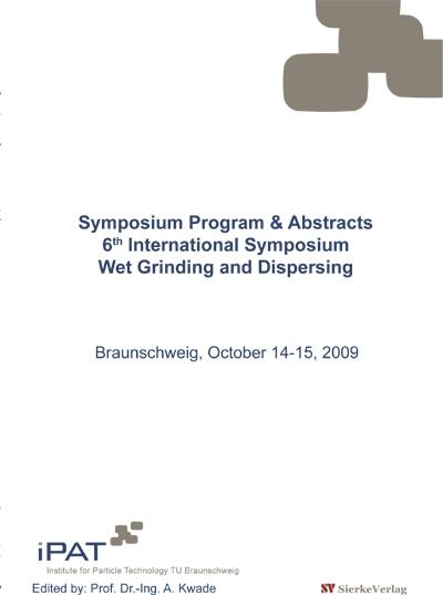 Product Symposium Program & Abstracts 6th International Symposium Wet Grinding and Dispersing - sierke VERLAG image