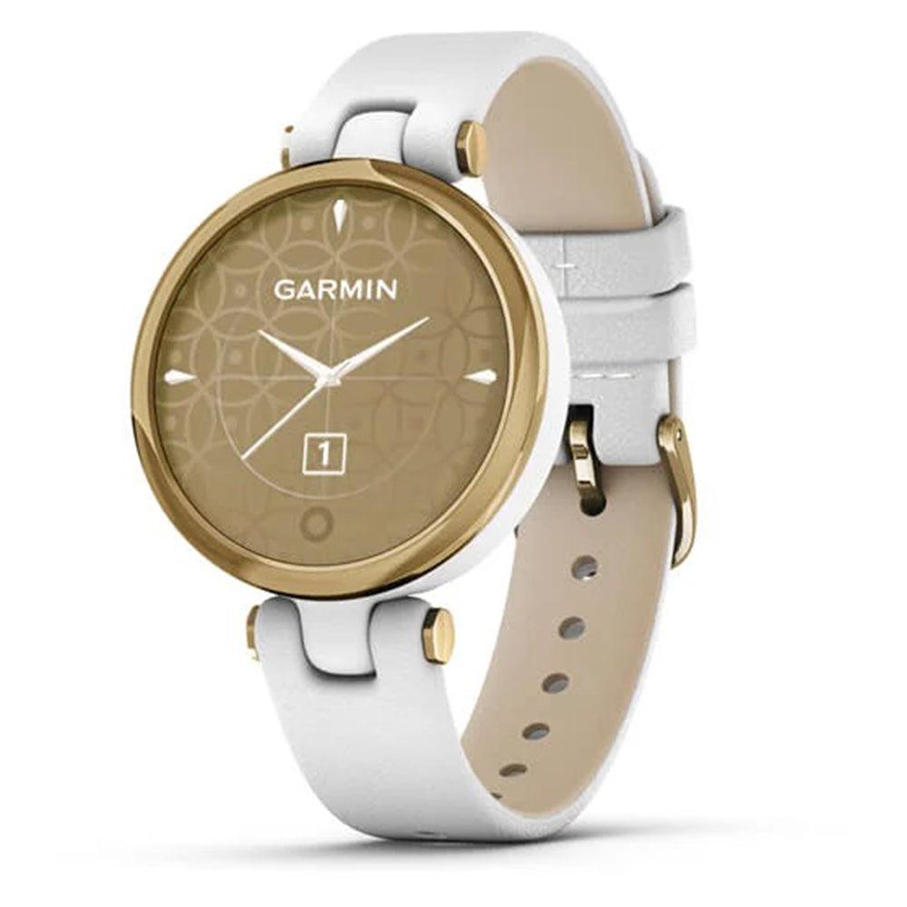 Image for Garmin Lily FitnessLight Gold Bezel with White Case and Italian Leathe — WatchCo.com