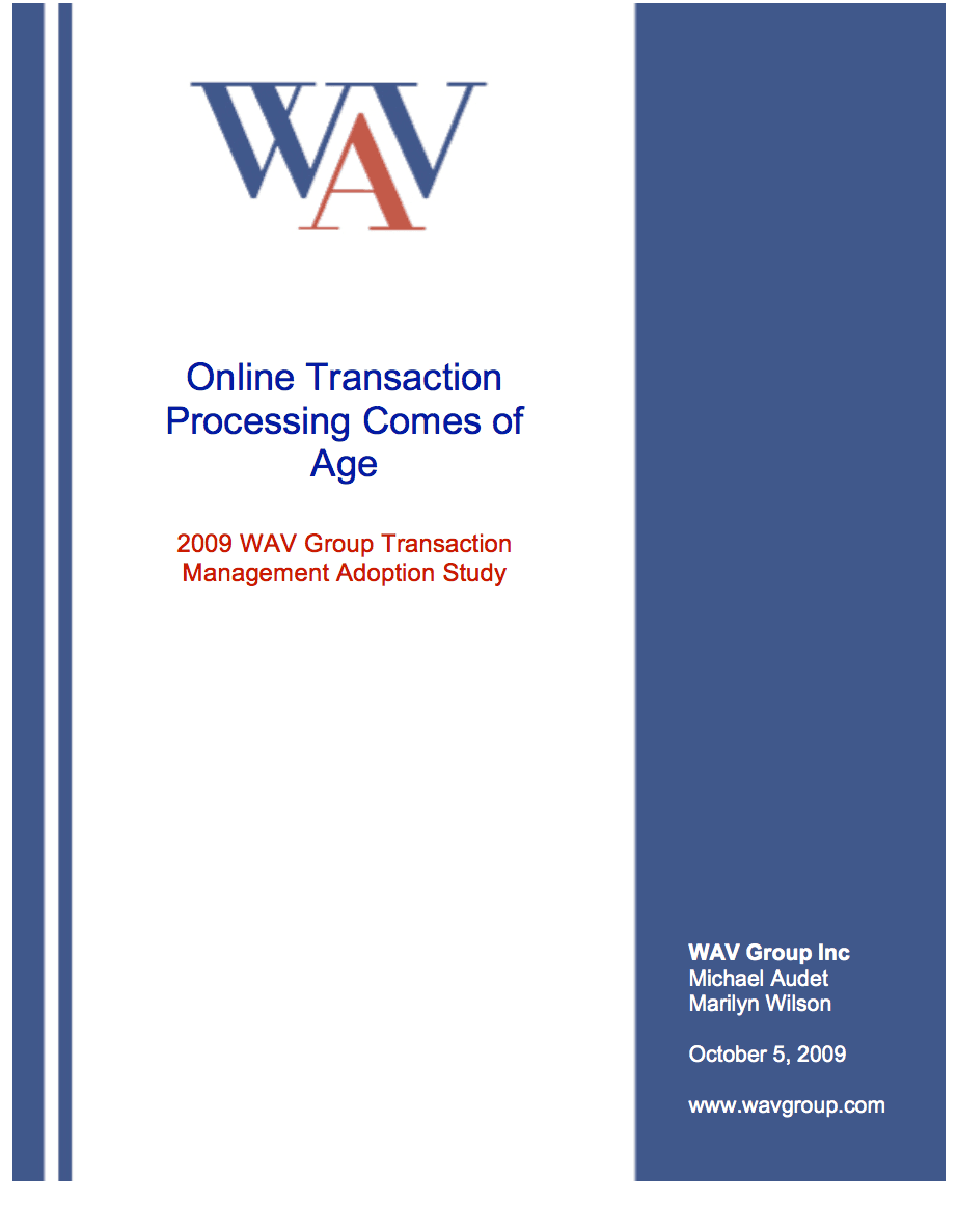 Image for Online Transaction Processing Comes of Age - WAV Group Consulting