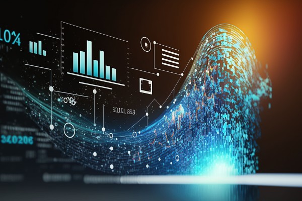 Bildschirm auf welchem verschidenen Statistiken in Form von Graphen und Zahlen angezeigt werden